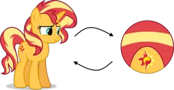 Size: 1969x1021 | Tagged: safe, artist:mega-poneo, derpibooru import, sunset shimmer, pony, unicorn, ball, female, image, mare, morph ball, png, shimmerball, simple background, solo, transparent background, vector