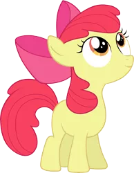 Size: 8000x10296 | Tagged: safe, artist:myardius, derpibooru import, apple bloom, earth pony, pony, female, filly, image, looking up, png, simple background, smiling, solo, transparent background, vector