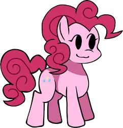 Size: 546x564 | Tagged: safe, artist:bbpanzu, ponerpics import, pinkie pie, earth pony, pony, female, friday night funkin', image, looking sideways, png, simple background, smiling, solo, transparent background