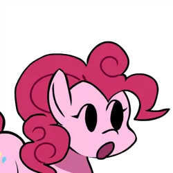 Size: 400x400 | Tagged: safe, artist:bbpanzu, ponerpics import, pinkie pie, earth pony, pony, :o, female, friday night funkin', image, looking sideways, open mouth, png, simple background, solo, surprised, transparent background