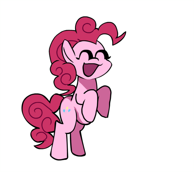 Size: 879x777 | Tagged: safe, artist:bbpanzu, ponerpics import, pinkie pie, earth pony, pony, :d, female, friday night funkin', image, open mouth, png, rearing, simple background, smiling, solo, transparent background