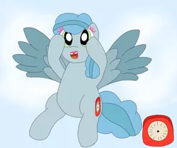 Size: 6048x5036 | Tagged: safe, derpibooru import, oc, oc:eazybake, pegasus, cloud, cutie mark, eazy bake, eyeshadow, female, image, lipstick, makeup, png, sky, solo, solo female