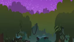 Size: 1280x720 | Tagged: safe, derpibooru import, screencap, friendship is magic, season 1, background, everfree forest, image, night, no pony, png, scenic ponyville, tree