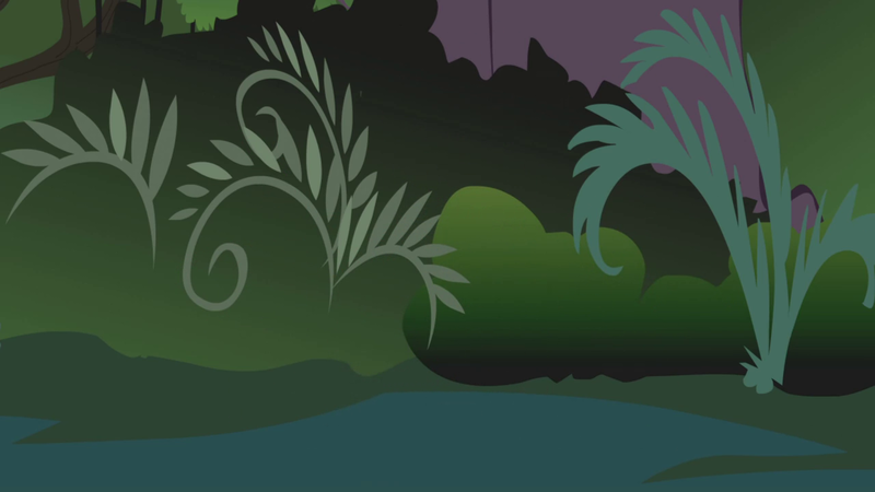 Size: 1280x720 | Tagged: safe, derpibooru import, screencap, friendship is magic, background, bush, everfree forest, image, night, no pony, png, scenic ponyville