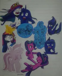 Size: 640x777 | Tagged: safe, artist:karadeg, derpibooru import, idw, princess celestia, princess luna, starlight glimmer, legends of magic, spoiler:comic, comic, derpibooru exclusive, image, jpeg, young celestia, young luna