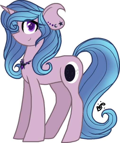 Size: 849x1006 | Tagged: safe, artist:gallantserver, derpibooru import, oc, oc:serene azure, pony, unicorn, female, image, magical lesbian spawn, mare, offspring, parent:fluttershy, parent:princess luna, parents:lunashy, png, simple background, solo, transparent background