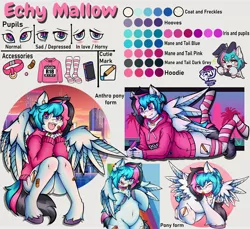 Size: 4096x3750 | Tagged: suggestive, artist:canvymamamoo, derpibooru import, oc, oc:echy, unofficial characters only, anthro, pegasus, pony, unguligrade anthro, :d, accessories, bandaid, belly button, bipedal, blushing, both cutie marks, bunny ears, bunny suit, butt freckles, chibi, circle background, clothes, collar, cutie mark, ear fluff, ear piercing, earring, eye, eyebrows, eyebrows visible through hair, eyes, freckles, happy, heart eyes, hip freckles, hoodie, image, jewelry, jpeg, kneeling, looking at you, lying down, male, one eye closed, open mouth, open smile, pegasus oc, phone, piercing, prone, reference sheet, sitting, smiling, socks, solo, solo male, stallion, striped socks, unshorn fetlocks, wide hips, wingding eyes, wings, wink