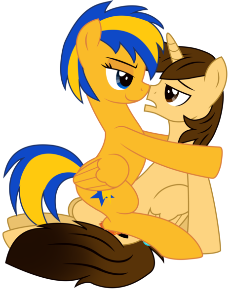 Size: 5794x7403 | Tagged: suggestive, artist:ejlightning007arts, derpibooru import, oc, oc:ej, oc:flare spark, alicorn, pegasus, pony, arms on shoulders, bedroom eyes, ejspark, female, image, kissing, making out, male, mare, open mouth, png, sex, sexy, shipping, simple background, stallion, transparent background, vector