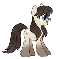 Size: 572x597 | Tagged: safe, artist:marbo, ponerpics import, oc, oc:frosty flakes, unofficial characters only, pony, taiga pony, female, happy, image, mare, open mouth, png, simple background, solo, transparent background