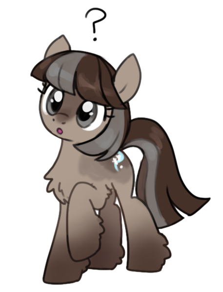 Size: 475x623 | Tagged: safe, artist:marbo, ponerpics import, oc, oc:winter wonder, unofficial characters only, pony, taiga pony, curious, female, image, mare, ooo, png, question mark, raised hoof, simple background, solo, transparent background