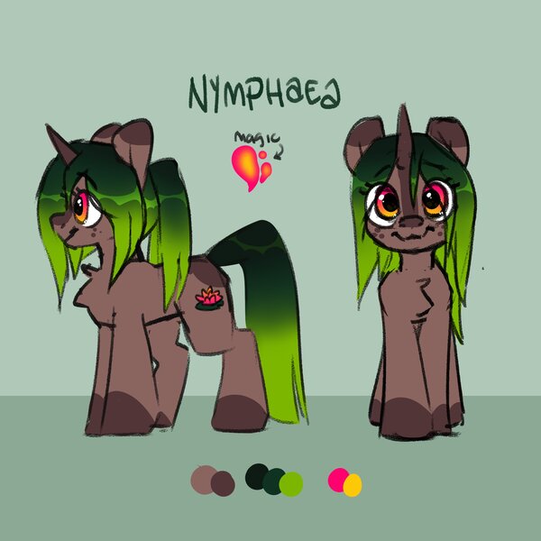 Size: 2000x2000 | Tagged: safe, artist:spoopygander, derpibooru import, oc, oc:nymphaea, pony, unicorn, cute, image, jpeg, reference, solo