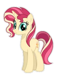 Size: 1350x1715 | Tagged: safe, artist:sunlightshimmer64, derpibooru import, oc, oc:sunlight shimmer, pony, unicorn, base used, image, offspring, outline, parent:flash sentry, parent:sunset shimmer, parents:flashimmer, png, simple background, solo, transparent background