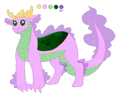 Size: 1348x1040 | Tagged: safe, artist:dr4m4-qu33n, derpibooru import, oc, unofficial characters only, dragonling, hybrid, female, image, interspecies offspring, magical gay spawn, offspring, parent:spike, parents:thoraxspike, parent:thorax, png, simple background, transparent background