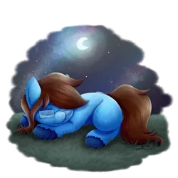 Size: 3500x3500 | Tagged: safe, artist:janeander, derpibooru import, oc, oc:daudaen, unofficial characters only, earth pony, blank flank, glasses, image, male, png, simple background, sleeping, solo, starry night, transparent background, unshorn fetlocks