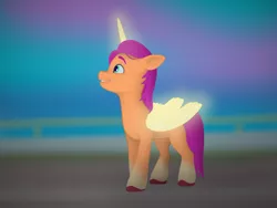 Size: 4624x3472 | Tagged: safe, artist:veeayydee, derpibooru import, sunny starscout, pony, my little pony: a new generation, spoiler:my little pony: a new generation, artificial wings, augmented, female, g5, image, magic, magic horn, magic wings, png, solo, wings