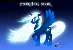 Size: 2112x1444 | Tagged: safe, artist:smilodonkahn, derpibooru import, oc, oc:morning star, alicorn, pony, alicorn oc, female, horn, image, oc oc only, png, solo, wings