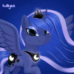 Size: 768x768 | Tagged: safe, artist:twiliysa, derpibooru import, princess luna, alicorn, pony, female, image, png, solo