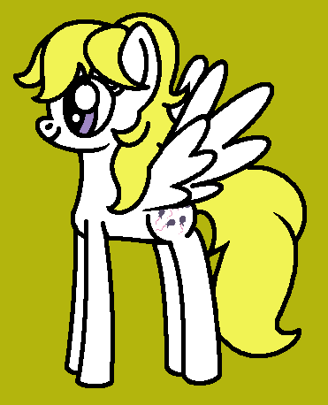 Size: 371x458 | Tagged: safe, artist:rainbowbro58, derpibooru import, surprise, pegasus, pony, adoraprise, cute, female, g1, g1 to g4, g4, generation leap, image, mare, png, simple background, smiling, yellow background
