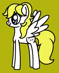 Size: 371x458 | Tagged: safe, artist:rainbowbro58, derpibooru import, surprise, pegasus, pony, adoraprise, cute, female, g1, g1 to g4, g4, generation leap, image, mare, png, simple background, smiling, yellow background