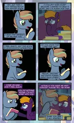 Size: 1920x3169 | Tagged: safe, artist:alexdti, derpibooru import, oc, oc:purple creativity, oc:umberto, unofficial characters only, pegasus, pony, unicorn, comic:quest for friendship, book, glasses, image, jpeg