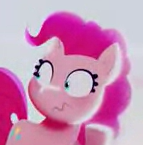 Size: 143x145 | Tagged: safe, derpibooru import, screencap, pinkie pie, earth pony, pony, my little pony: a new generation, spoiler:my little pony: a new generation, animated, female, g5, image, mare, png, pony history, prologue, scared, start of ponies