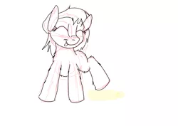 Size: 3508x2480 | Tagged: safe, artist:anonymous, oc, unofficial characters only, pony, taiga pony, eyes closed, female, image, mare, pissing, png, raised leg, sketch, solo, tongue out, urine, yellow snow
