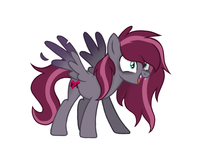 Size: 1606x1181 | Tagged: safe, artist:revenge.cats, derpibooru import, oc, oc:drizzling dasher, pegasus, pony, alternate hairstyle, colored wings, fangs, feather, gradient wings, image, png, scar, simple background, smiling, solo, torn wings, transparent background, wings