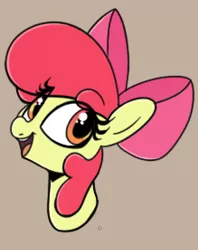 Size: 558x703 | Tagged: safe, derpibooru import, apple bloom, earth pony, pony, female, filly, head only, image, open mouth, open smile, pixelated, png, smiling, solo