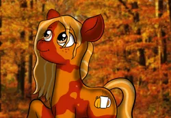 Size: 1100x758 | Tagged: safe, artist:tranzmuteproductions, derpibooru import, oc, unofficial characters only, earth pony, pony, earth pony oc, female, image, mare, outdoors, png, smiling, solo, tree