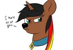 Size: 1100x758 | Tagged: safe, artist:tranzmuteproductions, derpibooru import, oc, oc:lightning bliss, unofficial characters only, dog, dog pony, collar, crossover, dogified, female, frown, grumpy, image, png, scooby doo, scrappy doo, solo, species swap, talking