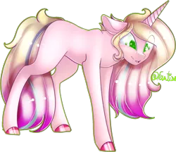 Size: 1733x1495 | Tagged: safe, artist:fantisai, derpibooru import, oc, unofficial characters only, pony, unicorn, eye clipping through hair, female, hoof polish, horn, image, mare, png, signature, simple background, smiling, solo, transparent background, unicorn oc
