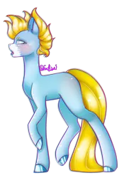 Size: 1790x2456 | Tagged: safe, artist:fantisai, derpibooru import, oc, unofficial characters only, earth pony, pony, blushing, earth pony oc, hoof polish, image, png, raised hoof, signature, simple background, solo, transparent background