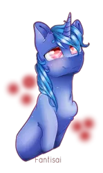 Size: 1194x2006 | Tagged: safe, artist:fantisai, derpibooru import, oc, unofficial characters only, pony, unicorn, bust, chest fluff, horn, image, png, simple background, smiling, solo, transparent background, unicorn oc