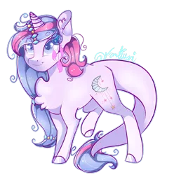 Size: 2437x2460 | Tagged: safe, artist:fantisai, derpibooru import, oc, unofficial characters only, pony, unicorn, chest fluff, ear fluff, eye clipping through hair, female, hoof polish, horn, image, mare, png, signature, simple background, smiling, solo, transparent background, unicorn oc