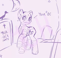 Size: 4200x4000 | Tagged: safe, artist:appleneedle, derpibooru import, oc, pony, art, auction, bone, character, clothes, commission, costume, digital, draw, drawing, fanart, graveyard, halloween, halloween ych, holiday, image, jpeg, paint, painting, skeleton, spooky, your character here