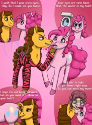 Size: 2200x3000 | Tagged: suggestive, artist:azurllinate, derpibooru import, cheese sandwich, pinkie pie, oc, oc:marycarpone, earth pony, pony, :i, accessories, angry, balloonbutt, big eyes, blue eyes, blushing, blushing profusely, brown mane, brown tail, but why, butt, butt touch, cheesepie, clothes, cross-eyed, curly mane, curly tail, dock, earth pony oc, eyes closed, female, flirting, floating heart, glasses, green eyes, happy, heart, hoof on chin, hooves, image, long mane, long tail, looking at each other, male, mother, mother and child, mother and son, open mouth, pink mane, pink tail, png, puffy cheeks, shipping, simple background, singing, smiling, smiling at each other, song reference, straight, suit, surprised, tail, text, toilet, weird al yankovic