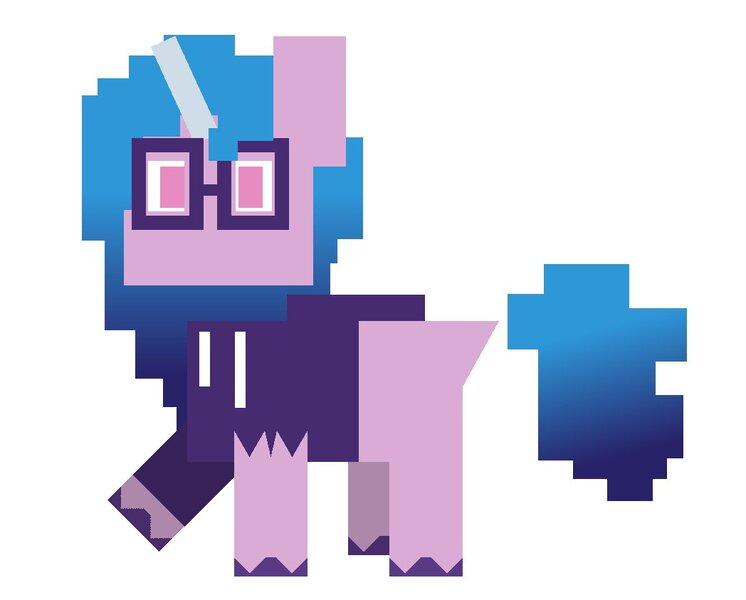 Size: 1048x843 | Tagged: safe, artist:blitzy, derpibooru import, izzy moonbow, unicorn, my little pony: a new generation, spoiler:my little pony: a new generation, clothes, floating head, floating tail, g5, geometric, glasses, gradient mane, gradient tail, hoodie, image, jpeg, raised hoof, ripped sleeves, simple background, simplistic art style, tail, torn clothes, unshorn fetlocks, white background