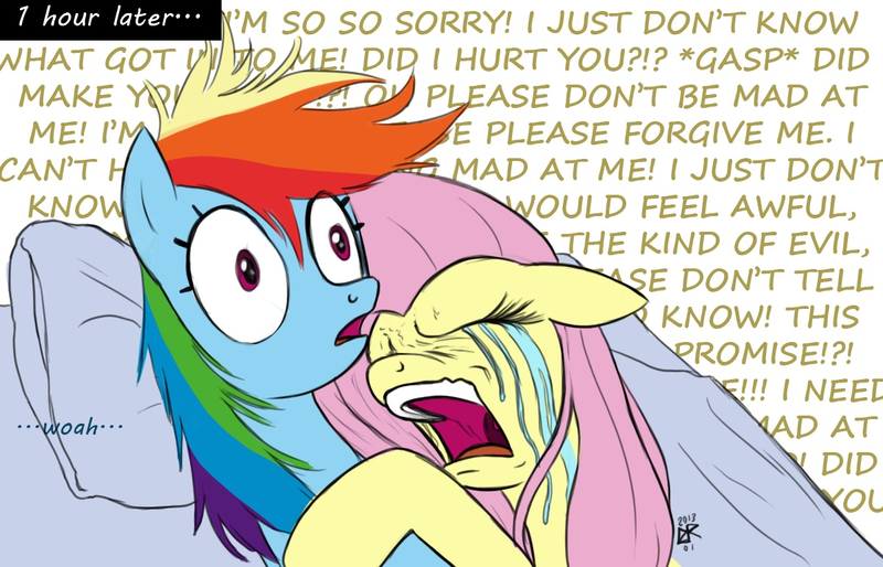 Size: 1200x771 | Tagged: suggestive, artist:ldr, derpibooru import, fluttershy, rainbow dash, pegasus, pony, aftersex, cropped, crying, eyes closed, female, floppy ears, flutterdash, image, lesbian, mare, messy mane, open mouth, png, shipping, thousand yard stare, wide eyes