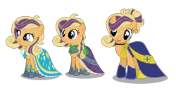 Size: 3804x1916 | Tagged: safe, artist:yonipony, derpibooru import, oc, oc:crystal darlene, unofficial characters only, earth pony, pony, clothes, dress, image, magical lesbian spawn, multicolored hair, multicolored mane, offspring, parent:applejack, parent:rarity, png, solo