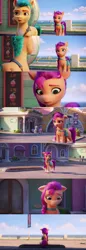 Size: 1920x5600 | Tagged: safe, derpibooru import, edit, screencap, hitch trailblazer, sunny starscout, earth pony, pony, my little pony: a new generation, spoiler:g5, spoiler:my little pony: a new generation, compilation, discussion, female, g5, image, male, mare, png, sad, stallion