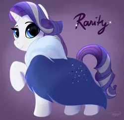 Size: 2000x1934 | Tagged: safe, artist:tayarinne, derpibooru import, rarity, pony, unicorn, clothes, female, gradient background, image, older, older rarity, png, solo