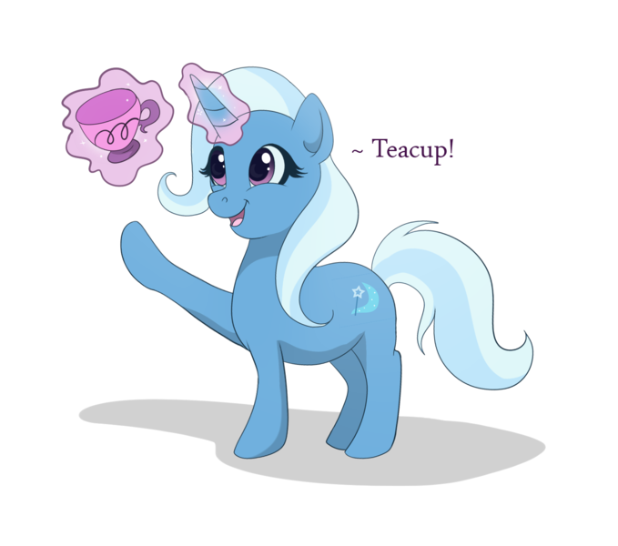Size: 1480x1308 | Tagged: safe, artist:tayarinne, derpibooru import, trixie, pony, unicorn, cup, female, happy, image, png, simple background, smiling, solo, teacup, that pony sure does love teacups, transparent background