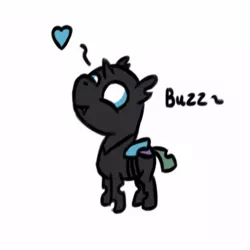 Size: 1000x1000 | Tagged: safe, artist:symphonydawn3, derpibooru import, oc, oc:[unidentified], unofficial characters only, changeling, pony, baby, baby pony, changeling oc, colt, foal, heart, image, jpeg, looking up, male, onomatopoeia, simple background, white background, younger