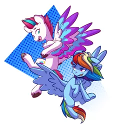 Size: 2737x2944 | Tagged: safe, artist:chub-wub, derpibooru import, rainbow dash, zipp storm, pegasus, pony, g4, g5, image, jpeg