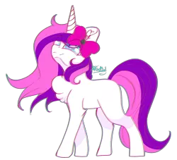 Size: 3982x3617 | Tagged: safe, artist:fantisai, derpibooru import, oc, unofficial characters only, pony, unicorn, chest fluff, ear fluff, female, image, looking up, mare, png, signature, simple background, smiling, solo, transparent background