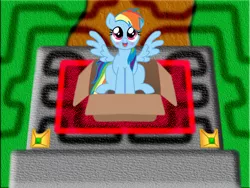 Size: 800x600 | Tagged: safe, artist:thread8, derpibooru import, rainbow dash, box, cute, dashabetes, image, jpeg