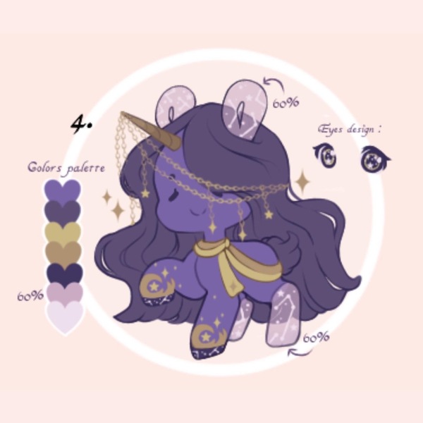 Size: 1440x1440 | Tagged: safe, artist:nammibunniouo, derpibooru import, oc, oc:urania, pony, unicorn, clothes, constellation, constellation pony, eye, eyes, eyes closed, horn, horn jewelry, image, jewelry, jpeg, long mane, raised hoof, raised leg, reference sheet, scarf, short tail, smiling, solo, stars, tail, translucent