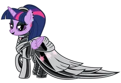 Size: 7300x5009 | Tagged: suggestive, artist:severity-gray, derpibooru import, twilight sparkle, twilight sparkle (alicorn), alicorn, pony, absurd resolution, alternate hairstyle, bedroom eyes, boots, choker, clothes, coronation dress, cutie mark, cutie mark accessory, cutie mark earrings, cutie mark on clothes, dress, ear piercing, earring, eyeliner, eyeshadow, female, folded wings, gloves, high heels, image, jewelry, latex, latex boots, latex dress, latex gloves, latex suit, lipstick, looking at you, makeup, mare, piercing, platform heels, png, ponytail, shoes, simple background, skirt, solo, transparent background, wings
