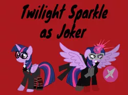 Size: 1105x824 | Tagged: safe, artist:joelleart13, derpibooru import, twilight sparkle, twilight sparkle (alicorn), alicorn, pony, barely pony related, clothes, cosplay, costume, crossover, glasses, gloves, glow, glowing horn, horn, image, joker (persona), mask, persona, persona 5, phantom thief, png, ren amamiya, school uniform, shoes