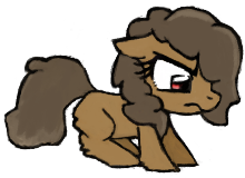 Size: 220x160 | Tagged: safe, artist:anonymous, artist:kabayo, derpibooru import, oc, oc:podzol, unofficial characters only, pony, taiga pony, blank flank, cute, female, filly, floppy ears, foal, frown, image, png, reaction image, simple background, solo, transparent background